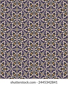 Beautiful variegated seamless pattern. Art forms are grouped and arranged in a specific order. Vector image for print, textile, packaging, interior design and your other projects.