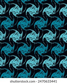 Beautiful variegated seamless pattern with swirling shapes. Art forms are grouped and arranged in a specific order. Vector image for print, textile, packaging, interior design and your other projects.
