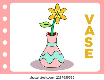 beautiful vase to pun the flower vector