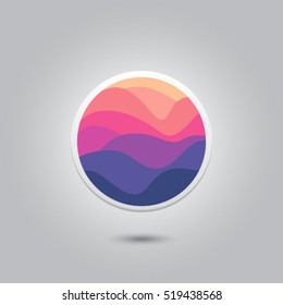 Beautiful Vector Abstract Logo in Color 