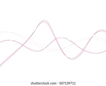 Beautiful vector abstract waves isolated on a transparent background