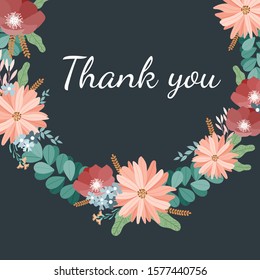 Beautiful Vector art floral frame, Flower art bakcground