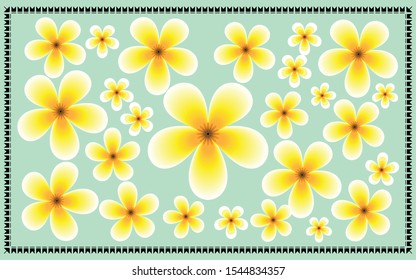 Beautiful vector art flowers like summer