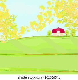 Beautiful vector autumn landscape