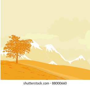 Beautiful vector autumn landscape