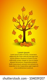 beautiful vector autumn tree