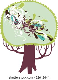 beautiful vector autumn tree design