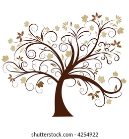 beautiful vector autumn tree design