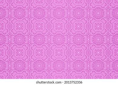 Beautiful vector background with abstract colorful pink eastern seamless pattern