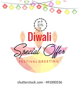 Beautiful Vector Background for Diwali festival.