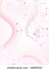 Beautiful vector background with floral elements. Vector.