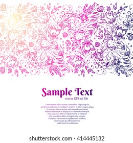 beautiful vector background with a floral pattern