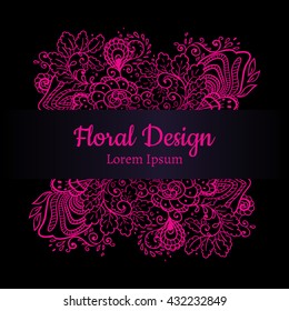 beautiful vector background with a floral pattern