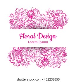 beautiful vector background with a floral pattern