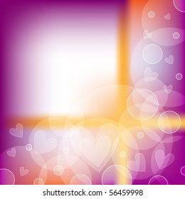 Beautiful vector background with hearts and circles