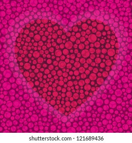 Beautiful vector background on Valentine's Day with bokeh