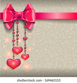 beautiful vector background on Valentine's Day with space for text