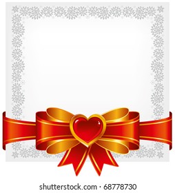 beautiful vector background on Valentine's Day with ornaments and heart