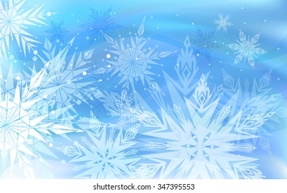 Beautiful vector background with snowflakes, Happy New Year.