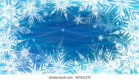 Beautiful vector background with snowflakes, Happy New Year.