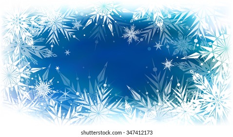 Beautiful vector background with snowflakes, Happy New Year.