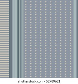Beautiful vector background with stripes and hearts