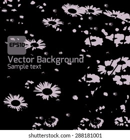 Beautiful vector background in vintage style with flowers.