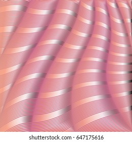 Beautiful vector background with wavy shapes in pink colors. Good for textile, documents, backgrounds, greeting cards.