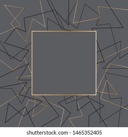 Beautiful vector background for your design. Metallic geometric lines on a gray background.