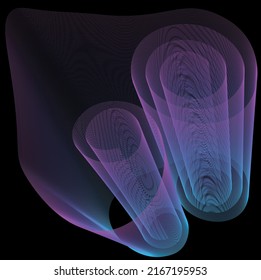Beautiful vector background,blue and roce color blend line