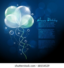 beautiful vector balloons design background