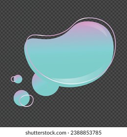 Beautiful Vector banner abstract design template isolated on transparent background. Spots shape signboard or banner for graphic design. 