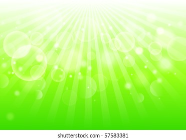beautiful vector bokeh effect on bight green background