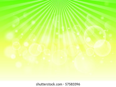 beautiful vector bokeh effect on bight green background