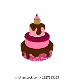 Beautiful vector cake