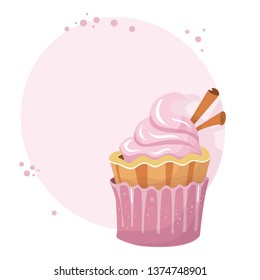 beautiful vector cake with cream