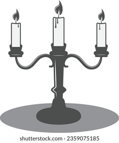 A beautiful vector candle stand design
