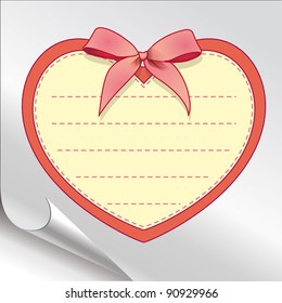Beautiful vector card with hearts