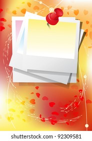 Bonita tarjeta vectorial con corazones
