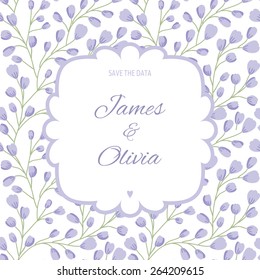 Beautiful vector card. Perfect for Save the date, mothers day, valentines day, birthday cards,wedding invitations.