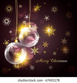 beautiful vector christmas ball background