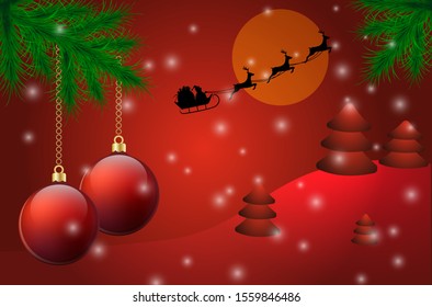 Beautiful vector Christmas (New Year) background for design use