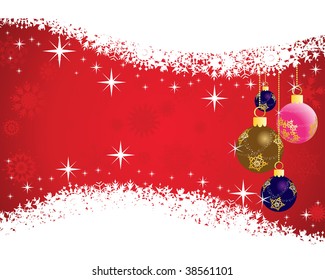Beautiful vector Christmas (New Year) background for design use