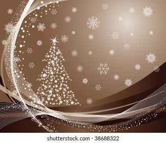 Beautiful vector Christmas (New Year) background for design use