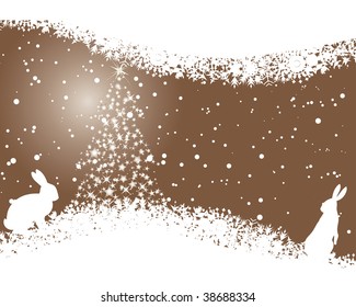 Beautiful vector Christmas (New Year) background for design use