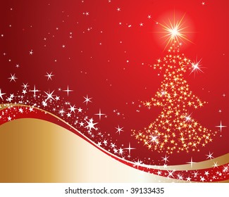 Beautiful vector Christmas (New Year) background for design use