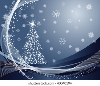 Beautiful vector Christmas (New Year) background for design use