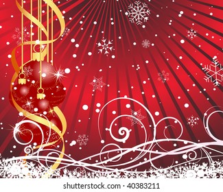 Beautiful vector Christmas (New Year) background for design use