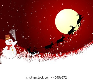 Beautiful vector Christmas (New Year) background for design use