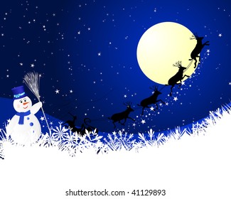 Beautiful vector Christmas (New Year) background for design use